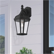 Beaumont Lane Contemporary Outdoor Wall Lantern in Textured Black