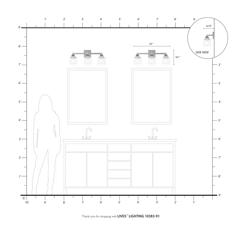 Beaumont Lane 3-Light Metal/Glass Bath Vanity Lighting in Brushed Nickel