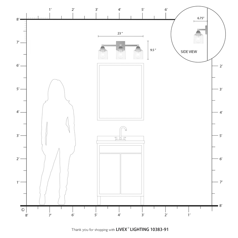 Beaumont Lane 3-Light Metal/Glass Bath Vanity Lighting in Brushed Nickel