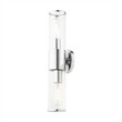 Beaumont Lane 2-Light Metal & Glass ADA Vanity Sconce in Polished Chrome