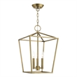 Beaumont Lane Transitional 3-Light Metal Convertible Lantern in Antique Brass