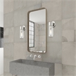 Beaumont Lane 1-Light Metal & Glass ADA Single Sconce in Brushed Nickel