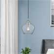 Beaumont Lane 1-Light Metal & Glass Single Pendant in Brushed Nickel