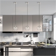 Beaumont Lane 1-Light Metal & Glass Single Pendant in Brushed Nickel
