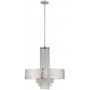 Beaumont Lane Contemporary 5 Light Pendant Light in Polished Chrome