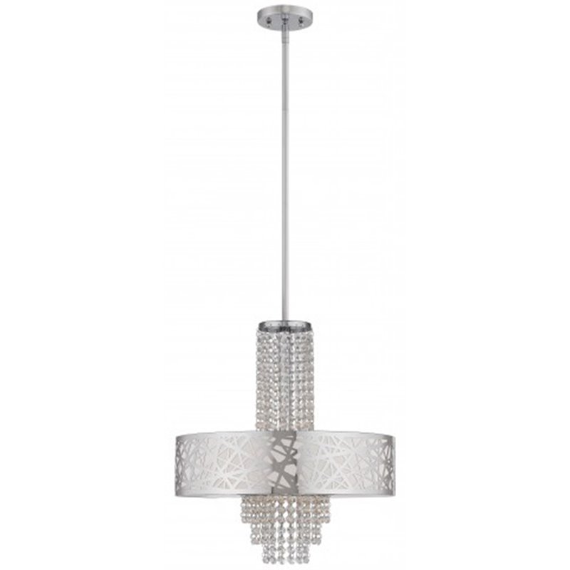 Beaumont Lane Contemporary 4 Light Pendant Light in Polished Chrome