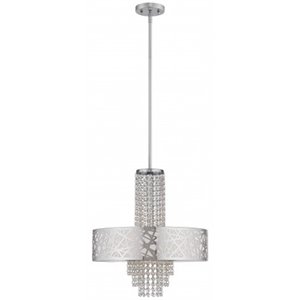 Beaumont Lane Contemporary 4 Light Pendant Light in Polished Chrome