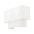 Beaumont Lane Contemporary 2 Light ADA Wall Sconce in Brushed Nickel