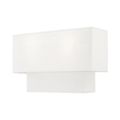 Beaumont Lane Contemporary 2 Light ADA Wall Sconce in Brushed Nickel