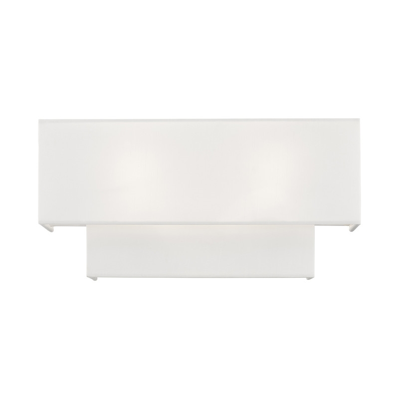 Beaumont Lane Contemporary 2 Light ADA Wall Sconce in Brushed Nickel
