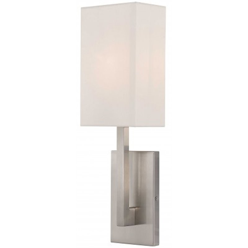Beaumont Lane Contemporary ADA Wall Sconce in Brushed Nickel