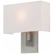 Beaumont Lane Contemporary ADA Wall Sconce in Brushed Nickel