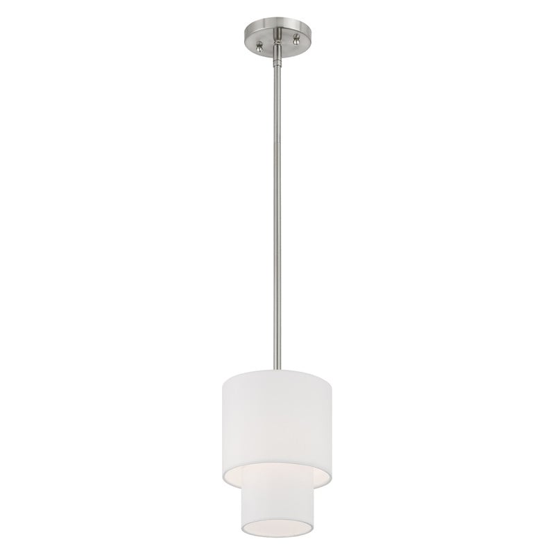 Beaumont Lane Contemporary Mini Pendant Light in Brushed Nickel