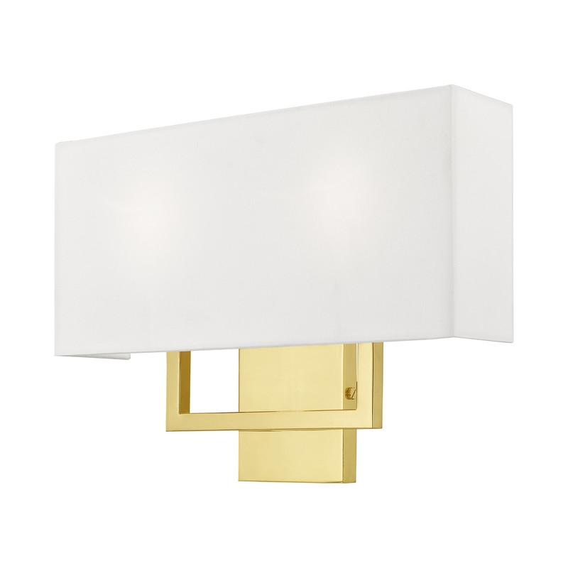 Beaumont Lane Contemporary 2 Light ADA Wall Sconce in Polished Brass