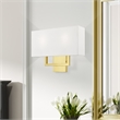 Beaumont Lane Contemporary 2 Light ADA Wall Sconce in Polished Brass