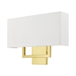 Beaumont Lane Contemporary 2 Light ADA Wall Sconce in Polished Brass