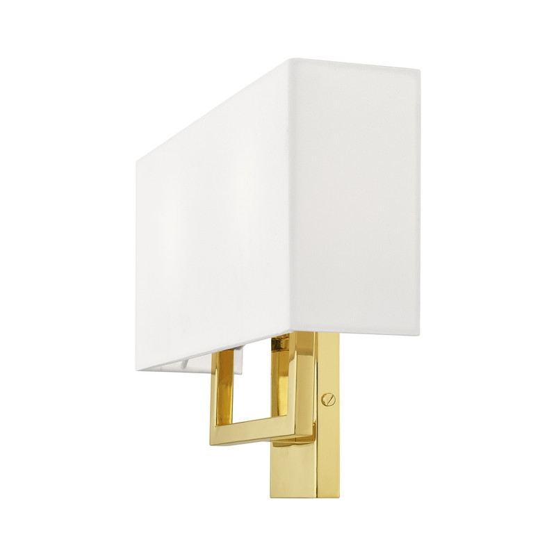Beaumont Lane Contemporary 2 Light ADA Wall Sconce in Polished Brass