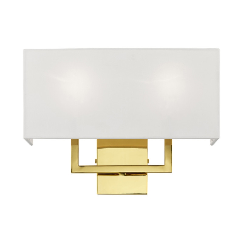 Beaumont Lane Contemporary 2 Light ADA Wall Sconce in Polished Brass