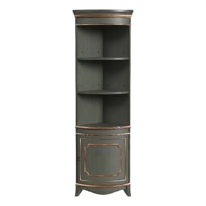 Beaumont Lane Traditional 73&quotH Quarter Round Cabinet in Pastel Green
