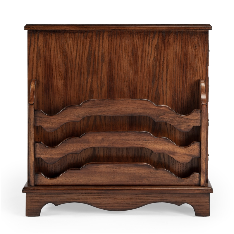 Beaumont Lane Modern Traditional Wooden Cherry Side Table in Brown