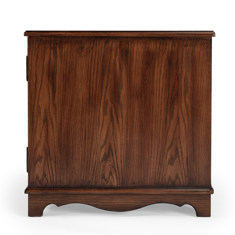 Beaumont Lane Modern Traditional Wooden Cherry Side Table in Brown