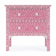 Beaumont Lane Wood Transitional Pink Bone Inlay Accent Chest