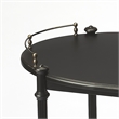 Beaumont Lane Wood Traditional 2 Tier Bar Cart - Black Licorice