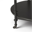 Beaumont Lane Wood Traditional 2 Tier Bar Cart - Black Licorice