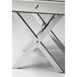 Beaumont Lane Contemporary Stainless Steel Mirrored Side Table