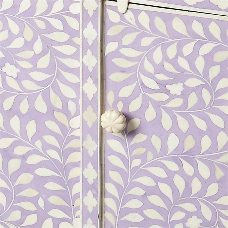 Beaumont Lane Transitional Lavender Bone Inlay Console Chest