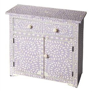 Beaumont Lane Transitional Lavender Bone Inlay Console Chest