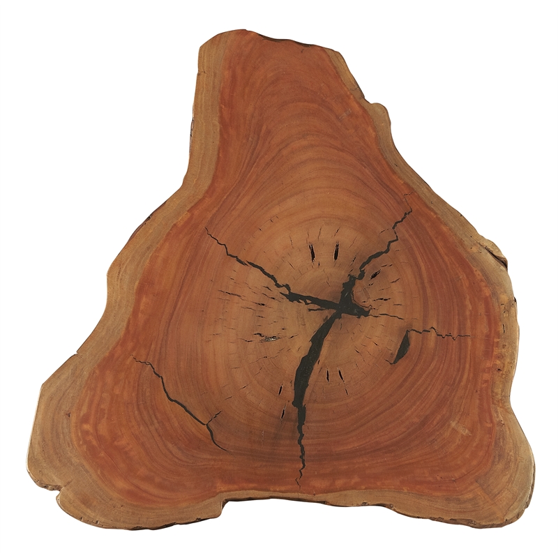 Beaumont Lane Modern Wood Farmhouse Live Edge End Table in Brown