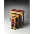 Beaumont Lane Modern Wood Transitional Hand Painted Nesting Tables