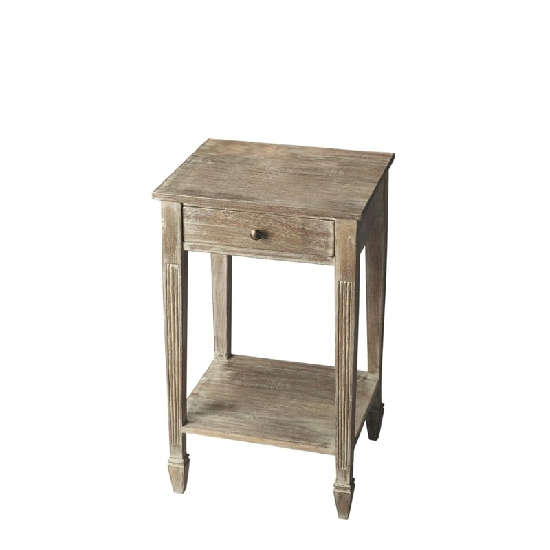 Beaumont Lane Modern Wood Transitional Rectangular Side Table