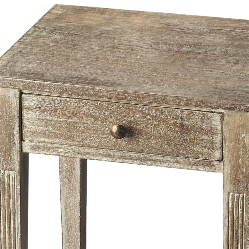 Beaumont Lane Modern Wood Transitional Rectangular Side Table