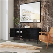 Beaumont Lane Modern Industrial Iron Console Cabinet - Black