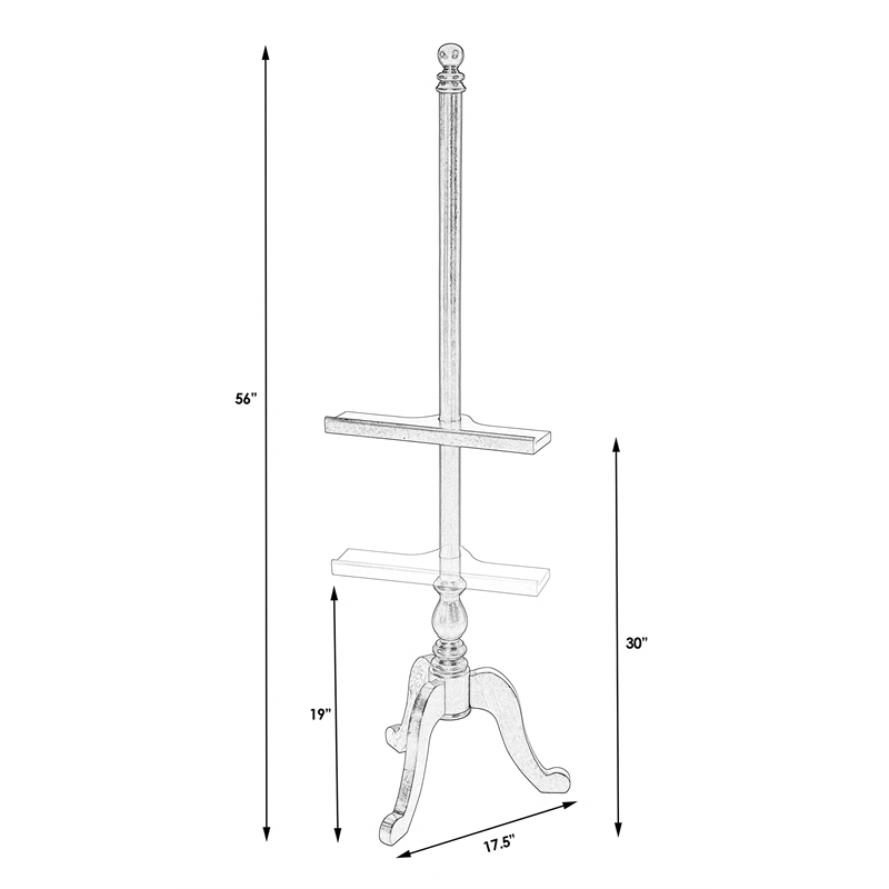 Beaumont Lane Wood Traditional Gallery Easel in Cherry Brown