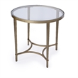 Beaumont Lane Contemporary Glass And Metal Side Table - Gold