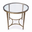 Beaumont Lane Contemporary Glass And Metal Side Table - Gold