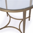 Beaumont Lane Contemporary Glass And Metal Side Table - Gold