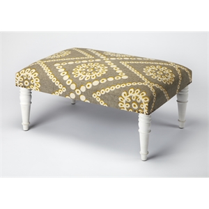 Beaumont Lane Traditional Upholstered Cocktail Ottoman - Multicolor