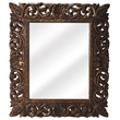 Beaumont Lane Modern Traditional Reclaimed Wood Wall Mirror in Brown