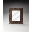 Beaumont Lane Modern Traditional Reclaimed Wood Wall Mirror in Brown