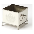 Beaumont Lane Modern Traditional Metal Planter in Silver Finish
