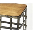 Beaumont Lane Industrial Chic Cast Iron End Table in Brown Finish