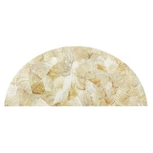 Beaumont Lane Metal Contemporary Shell Demilune Console Table