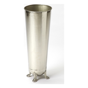 Beaumont Lane Metal Transitional Polished Silver Umbrella Stand