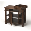 Beaumont Lane Modern Traditional Rattan Kitchen Island in Brown