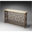 Beaumont Lane Traditional Iron And Fossil Stone Console Table