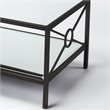Beaumont Lane Modern Transitional Metal and Mirror Coffee Table